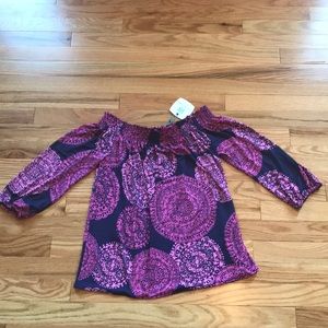 Tori Richard Honolulu off the shoulder shirt